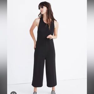 Madewel Women's Texture & Thread Tie-back Jumpsuit black Medium M back ties